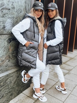 ЖИЛЕТ СТЕГАНЫЙ ЖЕНСКИЙ С КАПЮШОНОМ, размер. XL