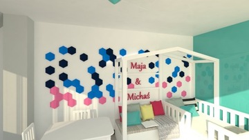 Фетровый шестиугольник с пробковой декоративной плиткой HEX