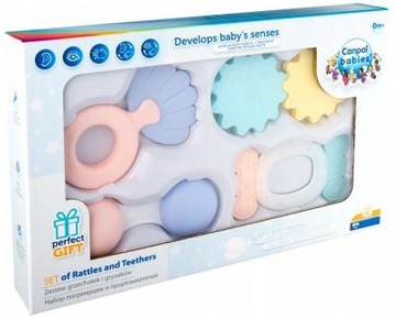 CANPOL Babies Zestaw Pierwszych Grzechotek Pastel