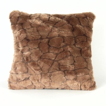 Poduszka 43x43 cm brązowa BEARSKIN VILLA ITALIA