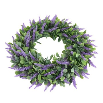 Декоративный венок на дверь Венок из цветов лаванды 46 см Венок ручной работы для