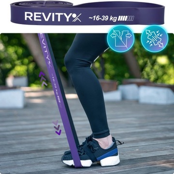 GUMA DO ĆWICZEŃ REVITY 16-39 KG PREMIUM A+ TAŚMA OPOROWA DO PODCIĄGANIA