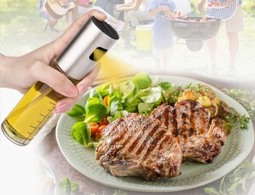 2x РАСПЫЛИТЕЛЬ ДЛЯ МАСЛЯНОГО РАСПЫЛЯ СТЕКЛЯННЫЙ РАСПЫЛИТЕЛЬ 180 мл + АКСЕССУАРЫ