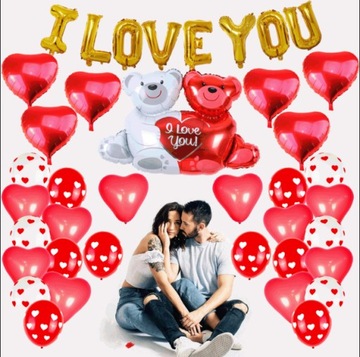 НАБОР ШАРОВ ДЛЯ РОМАНТИЧЕСКОГО ВЕЧЕРА КРАСНЫЕ СЕРДЕЧКИ ЛЕПЕСТКИ РОЗ 1000 ШТ.