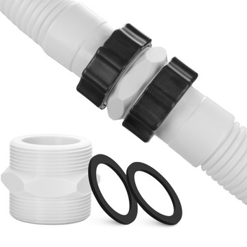 Złączka do rury węża 38mm INTEX BESTWAY + 2x uszczelka