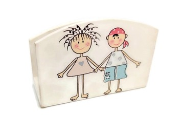 SERWETNIK pojemnik ozdobny na chustki SERWETKI 9cm