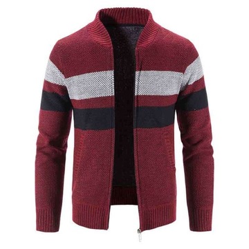 Мужской кардиган-свитер, зимний новый плюс бархатный наполнитель