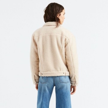 Outlet Levi's All Over Sherpa Trucker Cloud Cream