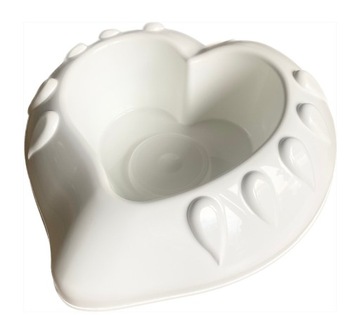 MISKA SERCE 23cm! BIAŁA miska cmentarna plastik