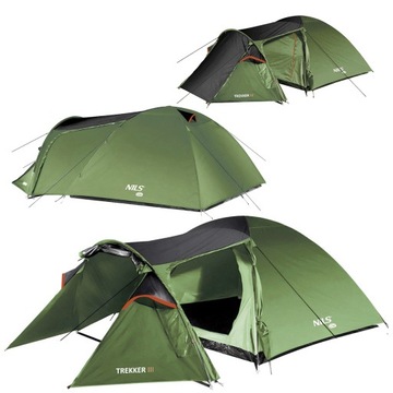 ПРОЧНАЯ ТУРИСТИЧЕСКАЯ КЕМПИНГОВАЯ ПАЛАТКА, ДВУХЭТАЖНАЯ, 3-МЕСТНАЯ