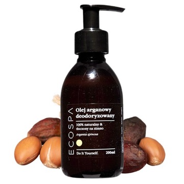 NATURALNY OLEJ ARGANOWY Z MAROKO NIERAFINOWANY DO MASAŻU 200 ML ECOSPA
