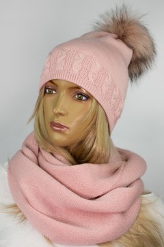 KOMPLET CZAPKA + KOMIN pompon # # 17