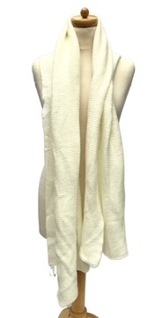 Szal Szalik Kremowy Cubus Akryl Duży 192 cm XXL