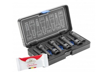 HÖGERT ZESTAW KLUCZY TRZPIENIOWYCH, UDAROWYCH HEX 8 SZT, 1/2″, CRMO HT6R004