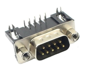 Wtyk D-SUB 9 (RS-232) pinowy kątowy