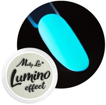 PYŁEK DO PAZNOKCI ŚWIECĄCY W CIEMNOŚCI NIEBIESKI NEONOWY LUMINO 1