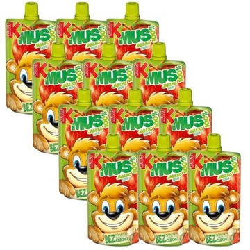 Kubuś Mus 100% jabłko banan Zestaw 12 x 100 g