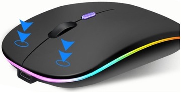 БЕСПРОВОДНАЯ ОПТИЧЕСКАЯ МЫШЬ ТОНКАЯ СВЕТОДИОДНАЯ ЛЕГКАЯ