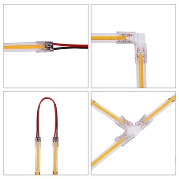 Разъем для светодиодных лент COB IP20 10 мм, разъем Тип Т 3