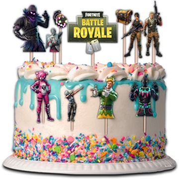 TOPPER FORTNITE NA TORT BABECZKI POSTACI 11 sztuk