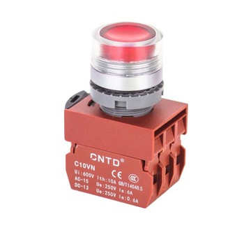 Przycisk podświetlany C2PIF-R 220V LED czerwony