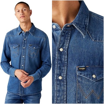WRANGLER 27MW 1YEAR MĘSKA KOSZULA JEANSOWA JEANS M