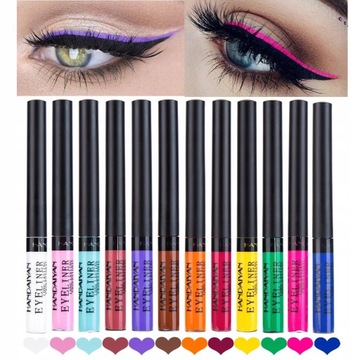 Kolorowy Eyeliner Pen Makijaż oczu Biały Różowy