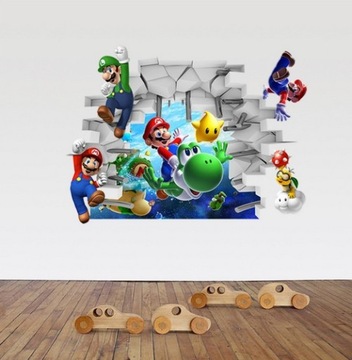 Naklejka ścienna Super Mario Bros dekoracja ściany