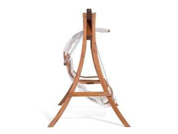 Бежевые деревянные садовые качели Aprilia!