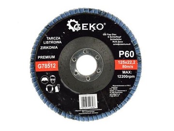 TARCZA LAMELKOWA LISTKOWA ZIRKONIA INOX 125 GR 40