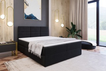 Łóżko kontynentalne Palermo IV 180x200 LOFT, tapicerowane z materacem
