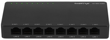 Switch Lanberg DSP2-1008-12V czarny 8-Port Gigabit