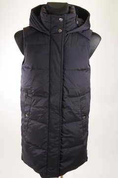 WOOLRICH Women Black Padded Hooded Puffer Down Parka Vest Size S RRP €850