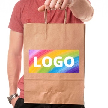 TORBY z WŁASNYM NADRUKIEM kolor LOGO EKO a4 500szt