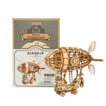 ROBOTIME DREWNIANY MODEL 3D PUZZLE 3D PAROWIEC STEROWIEC AIRSHIP DIY 178el.