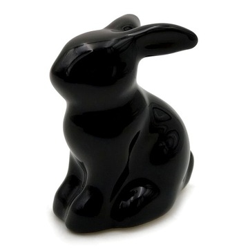 KRÓLICZEK WIELKANOCNY CZARNY FIGURKA DO STROIKA DEKORACJA ŚWIĄTECZNA