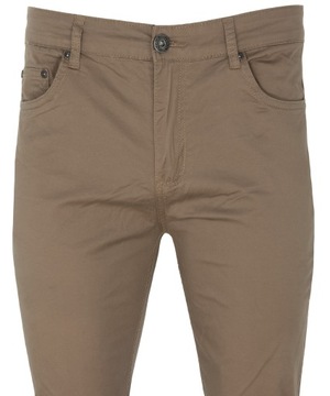 ПОВСЕДНЕВНЫЕ ПРЯМЫЕ ВЕСЕННИЕ БРЮКИ ИЗ ХЛОПКА ТЕМНО-БЕЖЕВЫХ W52