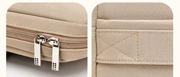 DAMSKA TORBA NA LAPTOPA 15 CALI SZARA BEŻ CZARNA NA RAMIĘ DO RĘKI