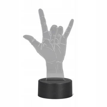 Język migowy 3D Kocham cię lampka nocna