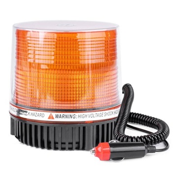 Lampa ostrzegawcza LED awaryjna KOGUT 12V pomarańczowa MAGNES + KLOSZ