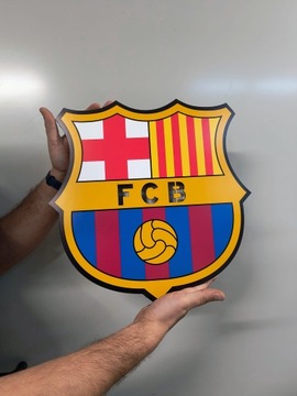 Светодиодный ночник FC BARCELONA, изображение деревянного футбольного герба, подарок RGB