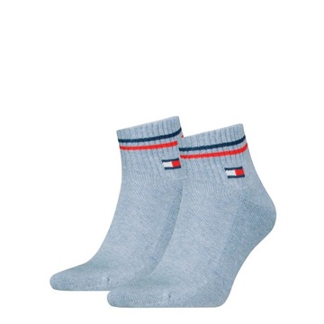 TOMMY HILFIGER SKARPETY SKARPETKI STOPKI 2P NIEBIESKIE r.39-42