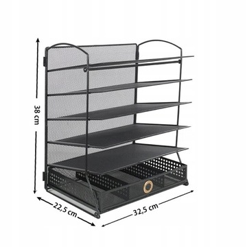 Практичный и элегантный органайзер для документов, сортировщик, 5 полок + ящик.