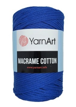 Sznurek do makramy bawełniany YarnArt Macrame Cotton nr 772 niebieski, 225m