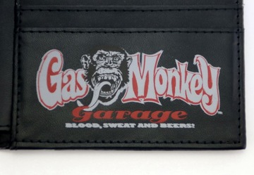 Portfel męski poziomy bez zapięcia Gas Monkey Garage ORYGINAŁ Łańcuch