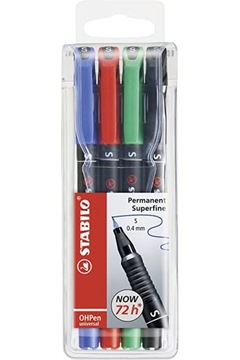 Zestaw 4 markerów do płyt CD/DVD Stabilo okr.
