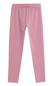Dziecięce legginsy bawełniane 4F F093 164 różowy