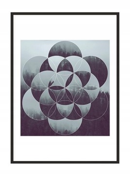 OBRAZ PLAKAT W RAMIE 33x43 cm Geometria P1358
