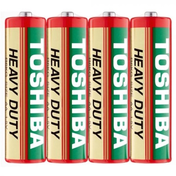 TOSHIBA Baterie Cynkowo-Węglowe R6 C 4szt.