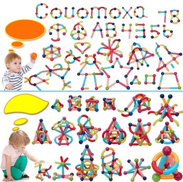 МАГНИТНЫЕ КОНСТРУКЦИИ, 42 ШТ., СТРОИТЕЛЬНЫЕ ИГРУШКИ